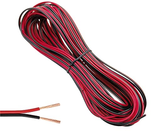 GOIYZTTR 10M 22AWG Filo Elettrico Cavo a 2 Fili in PVC Filo di Gomma Silicone Rosso Nero Utilizzati in Apparecchi Illuminazione Interna Elettronico e Cablaggio