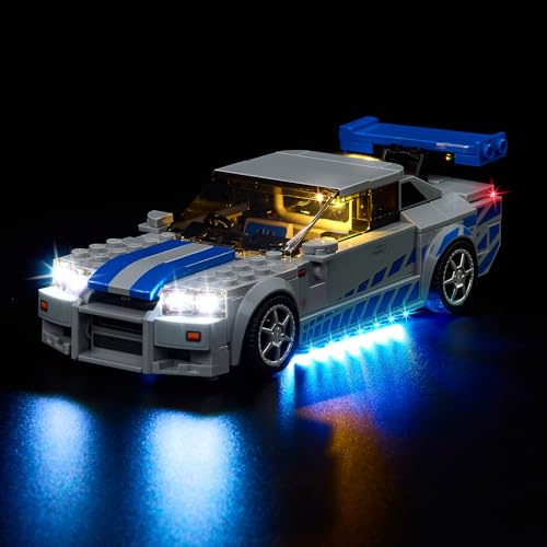Kyglaring Led Licht Kompatibel mit Lego Speed Champions Nissan Skyline GT-R 76917 Bausteine, LED Beleuchtungszubehör für das Lego Modellset 76917 (Nicht Enthalten Modell)