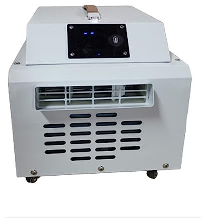 Climatiseur Mobile sans Evacuation,220v/110V 12v DC Climatiseur Portable de Camping pour L'extérieur pour la Chambre, la Voiture et Le Véhicule Récréatif,White,12V/220V