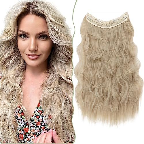 SEGO Secrets Hair Extensions Lange Haarteile mit Unsichtbarem Draht Haarverlängerung Gewellt wie Echthaar 60 cm