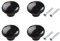 Yesmin 4 Pcs Colored Ceramic Drawer Handles,Cute Cabinet Handles,Wardrobe Door Single Hole Handles,Bedroom,Living Room,Kitchen Furniture-Black