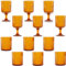 KEDEA Offerta 6 Bicchieri Acqua + 6 Calice Acqua Effetto Lucentezza, Lavabili In Lavastoviglie, Bicchieri E Calici In Pasta Colore Multicolore Charleston Colore GIALLO AMBRA