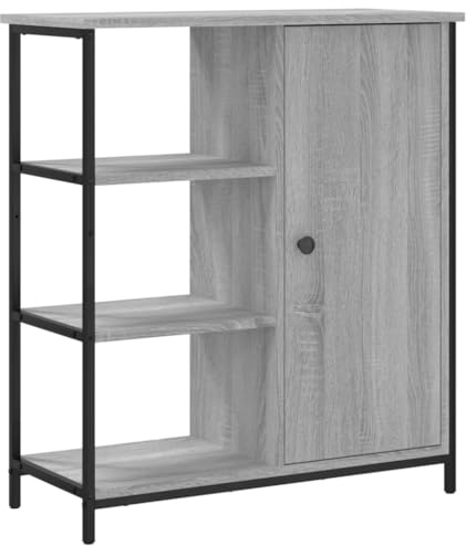vidaXL Sideboard, Kommode mit viel Stauraum, Highboard Wohnzimmerschrank mit verstellbaren Beinen, Schrank Anrichte Beistellschrank, Grau Sonoma Holzwerkstoff