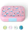 VINSUN Fiambrera Infantil con 4 Compartimentos - Sin BPA, Prueba de Fugas, Aptos para Lavavajillas y Microondas - Bento Box con Princesas para Guardería, Colegio, Excursiones