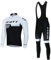 Fueegue Fahrradbekleidung Set, Herren Langarm Radsportanzüge Radtrikot Set Radfahren Kleidung Langärmeliges Fahrradtrikot Herbst/Winter mit Thermofleecefutter Radhose mit Sitzpolster Scott-Weiss XL