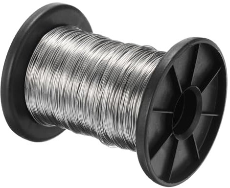 PATIKIL Alambre de Acero Inoxidable 304 328 pies 0.5mm 24 Calibre Alambre de Joyería Alambre Suave para Hacer Joyas Pulseras Manualidades Plata