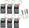 Mini Screwdriver Set Keychain with 3 Tools (2.5) Miniature Metal Screwdriver Set Key Chains Includes 2 Flathead Screwdrivers and 1 Crossing Screwdriver in a Portable Pouch (12 Packs)