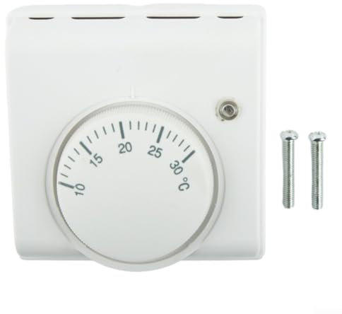 Room Thermostat, Mechanical Room Thermostat, Thermostat With Audible Click Indicator, Underfloor Heating Surface-mounted With On/Off Switch