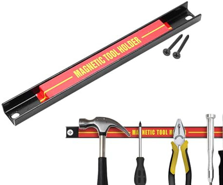 Barre porte-outils magnétique - Barre magnétique à outils avec grande capacité - Barre à outils en métal pour garage, atelier, organisateur d'outils peu encombrant pour atelier de réparation