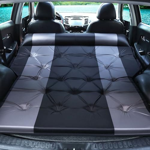 Xtghrvfsc Matratze Auto Luftbett für VW Polo Golf 4 5 6 7 8 Lavida Plus Bora,Auto Luftmatratze Schlafmatte,Reise Campingzubehör.,E-Black 01