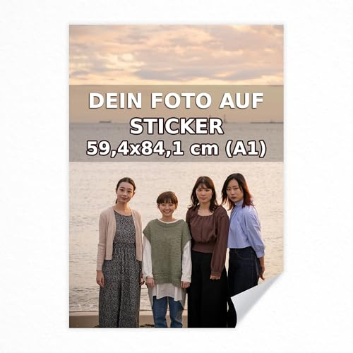 GP TONER Individuelle Aufkleber mit Druck - bitte senden Sie Ihr Foto Personalisierte Aufkleber mit dauerhaften Wanddrucken zur Innendekoration schöner Druck Personalisierbares Geschenk 59,4x84,1cm