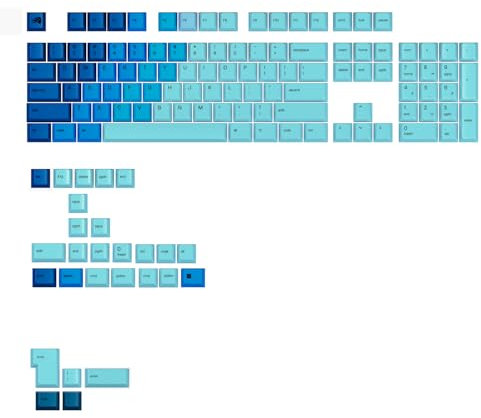 Glorious Gaming - Touches GPBT Gradient - Capuchons pour Claviers Mécaniques (Ocean), ineffaçables, pour claviers mécaniques Custom aux formats 100, 75, 65 et 60%, Disposition américaine QWERTY