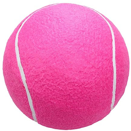 WOONEKY 1stk Tennisball Aus Gummi Hundetennis Tennis Üben Riesiger Tennisball Druckloses Tennis Hund Spielt Große Bälle Großer Tennisball Aufblasbares Spielzeug Riesen-Tennis Rosa