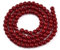Handicraft Emporium | Opaque Solid Color Glass Beads Strands | Round | 4mm | Dark Red