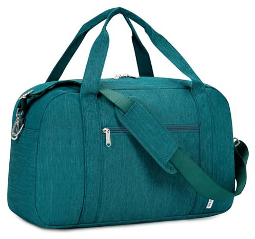 Narwey Handgepäcktasche 56x45x25, Handgepäck-Reisetasche fürs Flugzeug mit Nassfach, Reisetasche, Wochenend-Reisetasche für Übernachtungen für Damen und Herren 38L (Blaugrün)