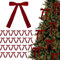 12/24 Stück Rote Schleifen Samt Christbaum 2024 Adventskalender Weihnachtsbaum Schleifen Weihnachtsbaumschmuck für Christbaumschmuck, Kranz, Girlande Samtschleifen (Rot x 24 Stück)
