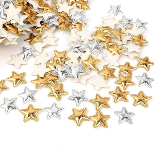 Sterne Konfetti Geburtstag Gold Silber, 200 Stück Glitzer Konfetti Sterne Deko, Gold Silber Streudeko Hochzeit, Stern Deko Weihnachten, Konfetti Sterne für Geburtstag, Silvester, Hochzeit Deko
