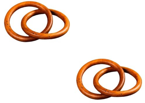 PRETYZOOM 2st Universum-kreisornamente Outdoor- Geldanlage Ästhetisch Stand Halter Pflanzen Tischhand Aufhänger Fallen Heim Boho Gold Willkommen Lichter Stiele Abziehbilder Holz Brown