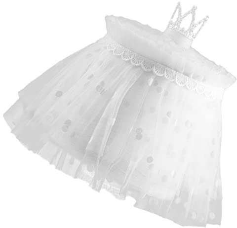 jojofuny Princess Lace Dress for Newborn Girl Photoshoot Photography Outfits Tutu Skirt and Crown for Shower Photo Props