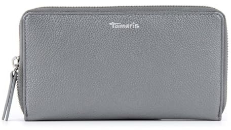 Tamaris Leder Geldbörse Amanda Zip Around Wallet Darksilver grau