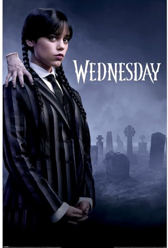 Pyramid International Official Maxi Poster – Wednesday Season 2 (Key Art) | Decorative Wall Art | 61cm x 91.5cm Poster for Bedrooms, Dorms & Fans