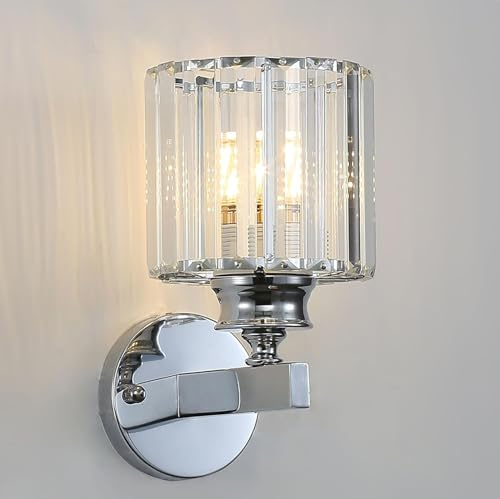 Lámpara de pared de cristal moderna E27, aplique de pared redondo simple, accesorios de iluminación para mesita de noche, dormitorio, sala de estar, pasillo.