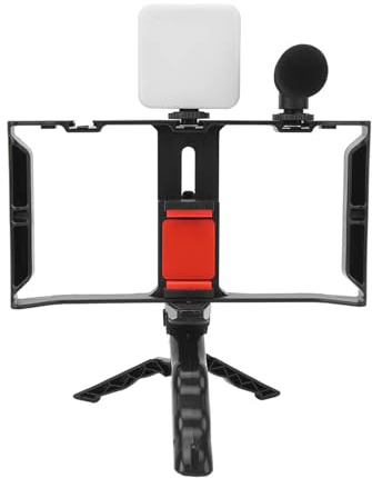 CHICIRIS Smartphone Video Rig Kit Noise Anning Mic Fill Light Tripod für Live Online -Bildung Typ C Geräte