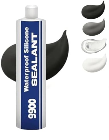 Sigillante strutturale super adesivo multiuso, composto sigillante resistente e impermeabile, colla sigillante 9900 - resistente ai raggi UV, adesivo multisuperficie per tegole (Black)