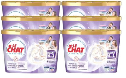 Le Chat, Sensitive, Lessive Capsules, Animaux & Compagnie, Formule avec soin, Respecte les peaux sensibles et les animaux, Elimination des poils d'animaux, developpe avec des veterinaires, 138 lavages