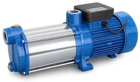 Bomba Centrifuga Multietapa 0.75 kW 1CV Horizontal para Presion de Agua y Riego con Cuerpo de Fundicion Eje Inoxidable Funcion Silenciosa para Vivienda Jardin y Grupo de Presion FLUVIA