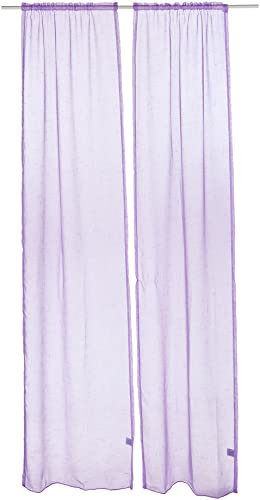 Home Collection TCBUC131/240 Tendina Coppia Boucle, Poliestere, Lilla, 70 x 240 cm, 2 Unità