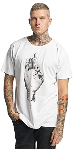 Famous Stars and Straps Herren T-Shirt FMS Sign Tee - weißes Streetwear-Herrenshirt - Farbe Weiß, Größe S