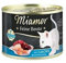 MIAMOR - Feine Beute | Nassfutter für ausgewachsene Katzen mit 7 Sorten Fleisch und Innereien. Getreidefreies Alleinfutter mit Taurin in der Dose ohne künstliche Zusätze | 12x185g Lachs