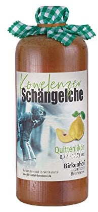 BIRKENHOF Brennerei | Kowelenzer Schängelche - Quittenlikör | (1 x 0,7l ) - 17,5 % vol.
