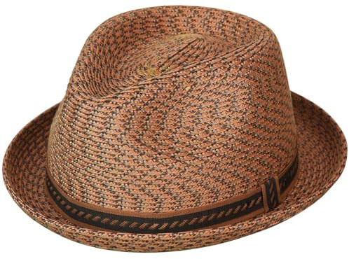 Bailey 1922 Mannes Strohhut Herrenhut Sommerhut Damen/Herren - Sonnenhut Strandhut mit Ripsband Frühling-Sommer Sommer - XL (60-61 cm) orange