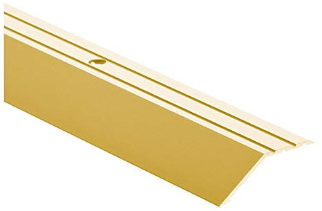 Ramp Edge Carpet 45x16mm x 1M Aluminium Door Trim Wooden Laminate Floors at Different Levels TMW Profiles (Anodised Gold)