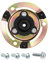 Auto A/C Delphi Kompressor Reparatursatz 5N0820803 Kupplungsnabe Platte mit Schrauben Kompatibel mit A3 Skoda Octavia II Klimakompressor Scheibe Kupplung