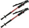 MidGard Teleskop Nordic Walking Stöcke, 50-110 cm höhenverstellbar, Antischock Dämpfung, Wanderstöcke Rot 2 STK.