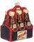 MAGIC Christbaumschmuck Weihnachtskugeln Figuren Glas mundgeblasen Weihnachtskugeln Weihnachtsschmuck Baumkugeln Baumschmuck, Sixpack Bier, Glas, 12.5 cm, Figürlicher Glasschmuck