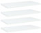 vidaXL Panneaux de Bibliothèque 4 pcs, Étagère Murale Flottante, Plaque d’Étagère de Rangement Salon Intérieur, Blanc Bois d’Ingénierie