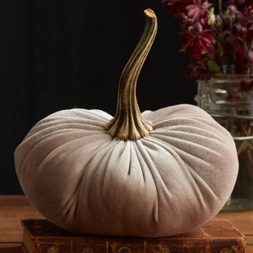 Deko Kürbis Samt Herbst Dekoration Kürbis Herbstdeko Kürbis Tischdekoration Halloween Erntedankfest Dekoration Khaki