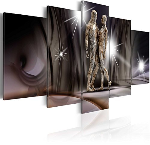 B&D XXL - Akustikbild Figuren Gestalten 5 tlg - Bilder Akustikschaum Schallschutz Wand Deko Kunst Akustikpaneele Wandpaneele Schalldämmung Wandbild Schallabsorber Akustikplatten h-A-0021-b-m