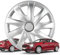 Walser Premium Radkappen Drifter, 4er Set Radkappen Auszeichnung Sehr Gut*, Radzierblenden 14 Zoll, Radblenden für Alufelgen Stahlfelgen, Auto Radzierblende Silber - Made in Europe