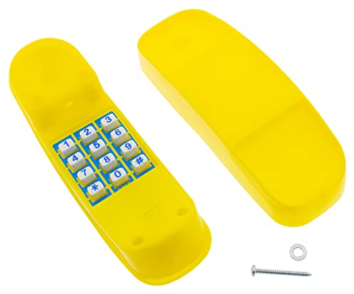 HOQ Telefon Gelb für Spielturm Schaukel Spielgerät Hochbett Spielzeugtelefon Outdoor