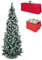 Totò Piccinni Albero di Natale Artificiale NOEL, Folto, Effetto Realistico, Rami a Gancio, Facile Montaggio, PVC, Ignifugo con Borsone (210 cm, Slim Punte Innevate e Pigne)