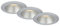 BRILONER Leuchten - 3er Set Bad Einbauleuchten LED, Einbaulampen, zurückgesetzte LED, IP44 Spritzwasserschutz, warmweißes Licht, Einbaustrahler Bad, Chrom-Matt-Silber, 95x54 mm, 7041-034