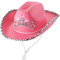 Liumrcy, Cappello da Cowboy Rosa, Cappello da Cowgirl Rosa Occidentale, Festa di Cowboy Rosa Occidentale Model di Piume Rosa
