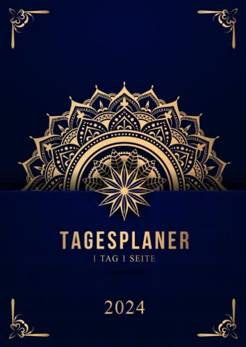 2024 Tagesplaner: Kalender 2024 buchkalender 1 tag 1 seite| kalenderbuch 2024 Tag mit Zeiteinteilung|12 monate von Januar bis Dezember (A4)