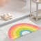 AIBIIN Regenbogen-Badematte, 50 x 80 cm, Mikrofaser, rutschfest, maschinenwaschbar, rutschfest, Heimdekoration