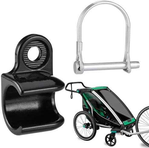 Hejo Bicycle Hitch Connector for Thule Chariot - Coupler with Safe Lock Pin - Quick Release for Child/Pet Cargo Trailers